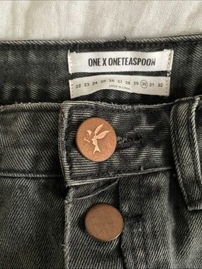 One X One Teaspoon Black Washed Denim skirt